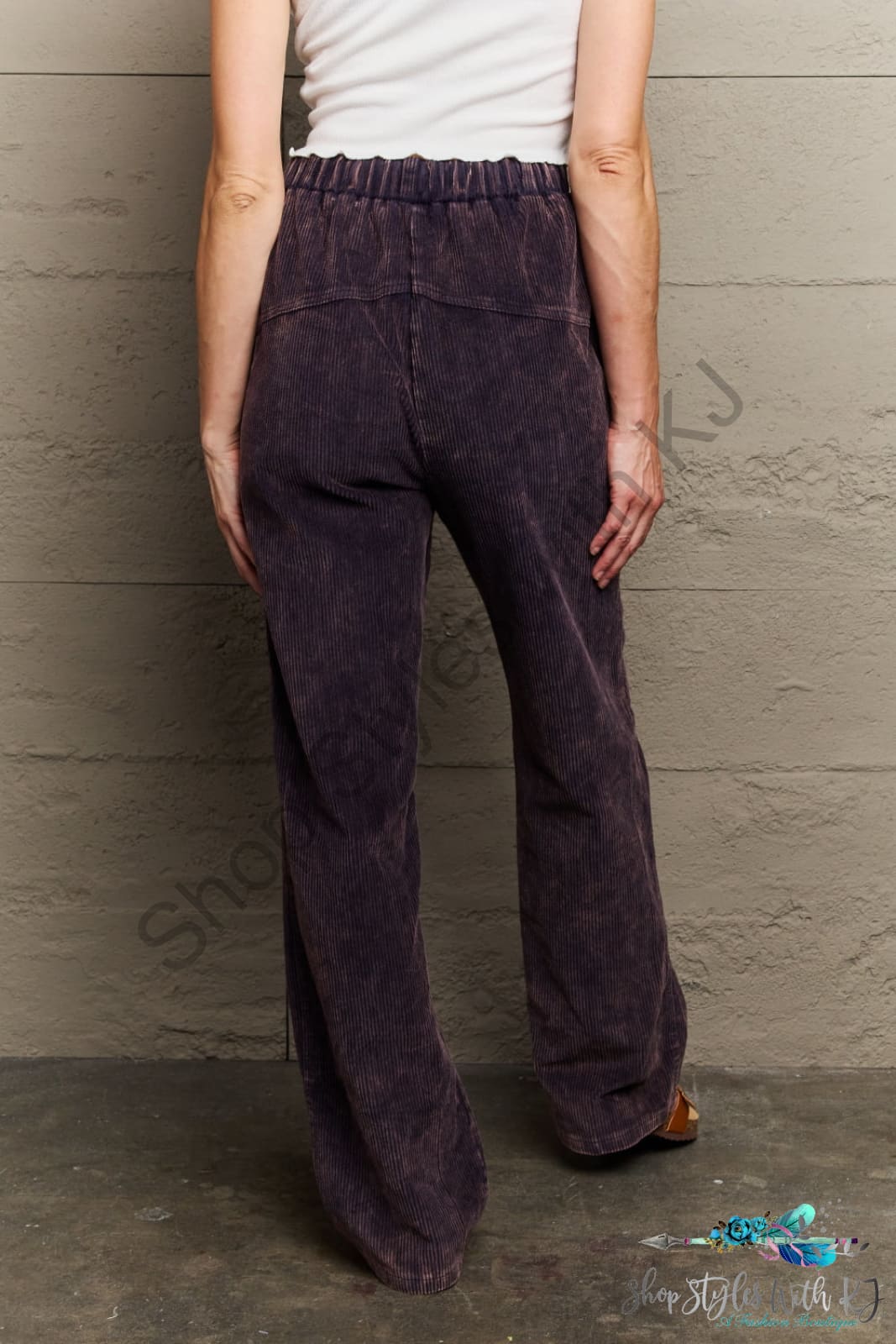 Leap Of Faith Corduroy Straight Fit Pants In Midnight Navy
