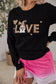 Leopard Gnome Love Graphic Long Sleeve Tee