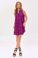 Dear Scarlett Lizzy Tank Dress in Fuchsia/Black