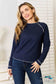 Basic Bae Long Raglan Sleeve Round Neck Top Shirts & Tops