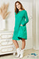 Zenana Full Size Long Sleeve Flare Dress With Pockets