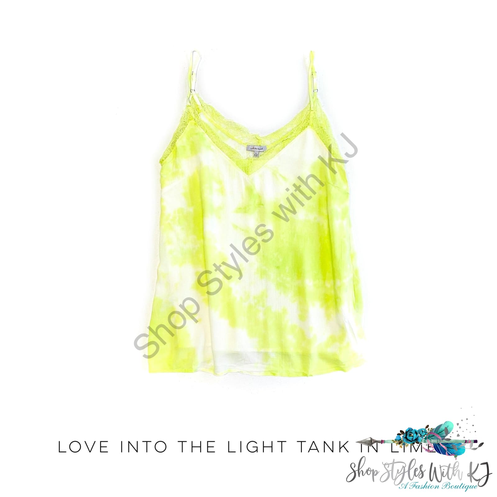 Love Into The Light Tank In Lime White Birch