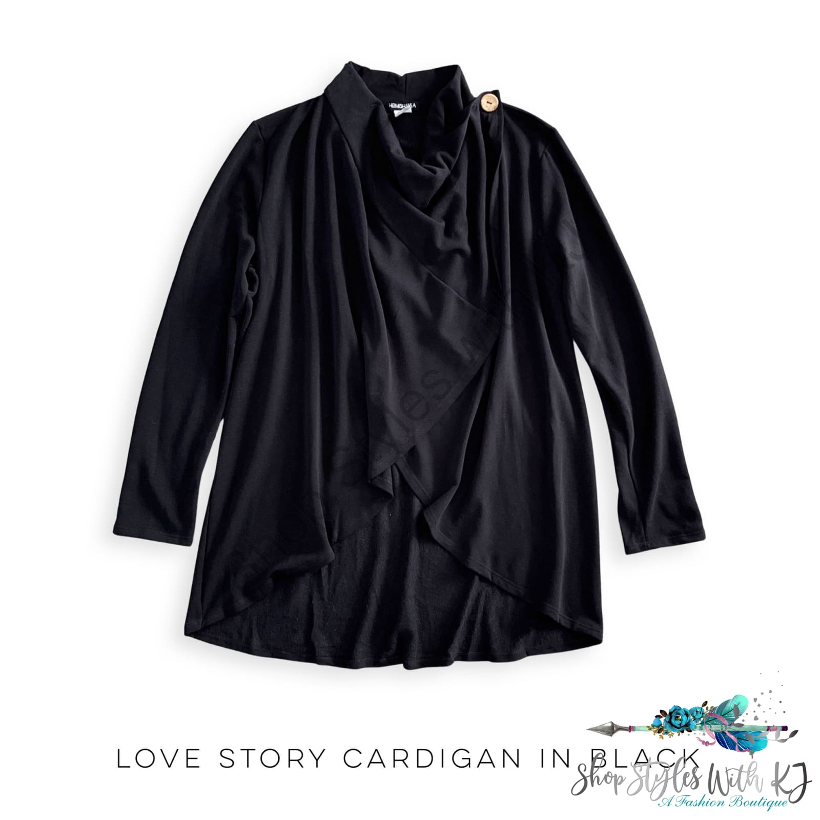 Love Story Cardigan In Black Heimish