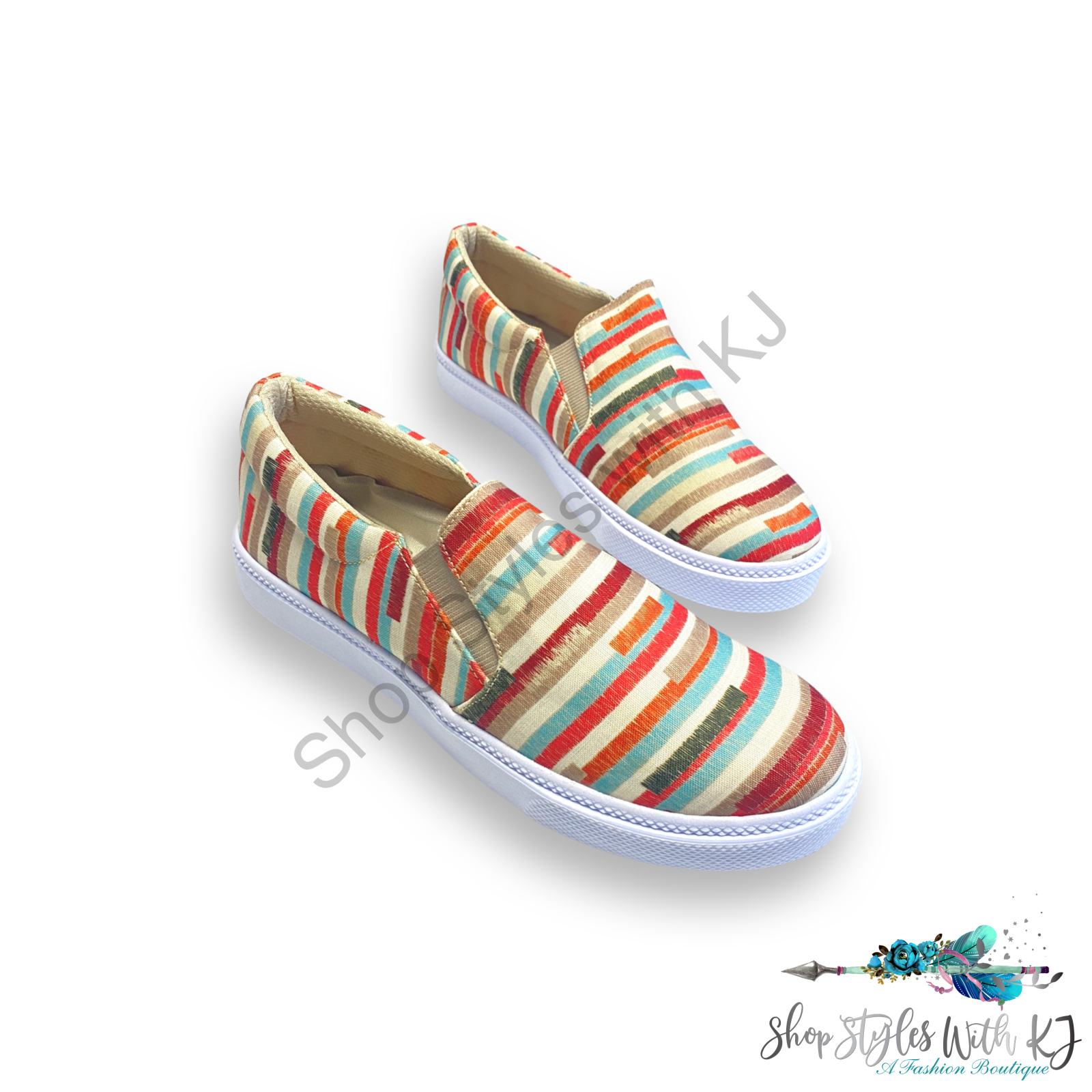 My Boho Striped Sneakers Ms-Everglades