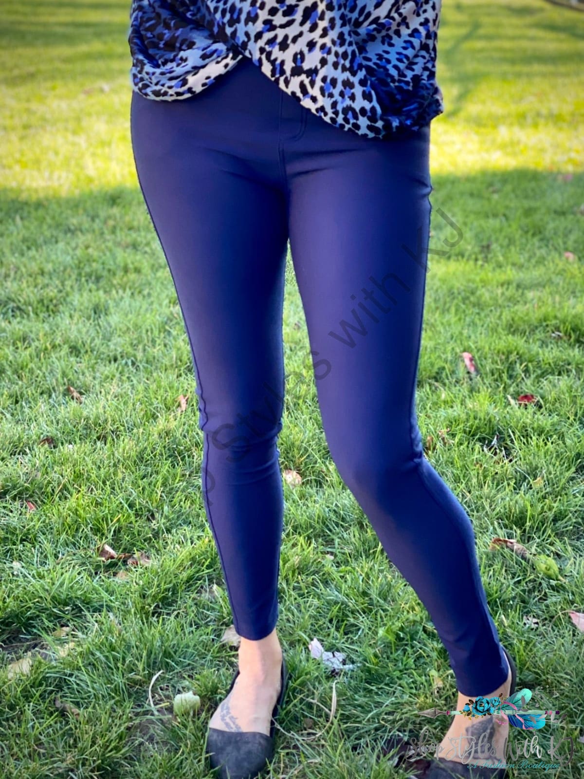 My Perfect Ponte Pants In Navy Yelete