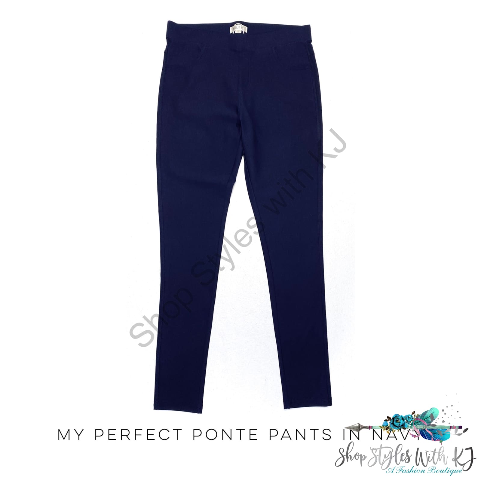 My Perfect Ponte Pants In Navy Yelete