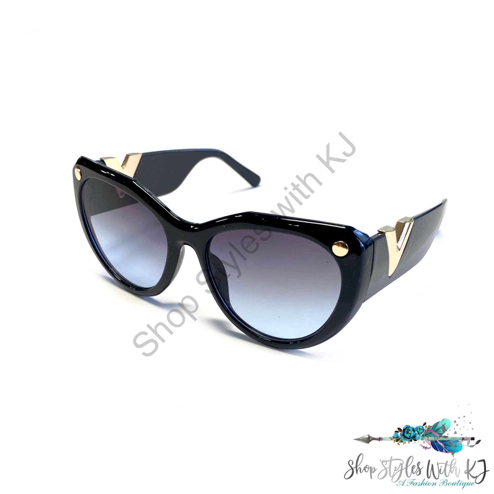 My Retro Cat Eye Sunglasses In Black