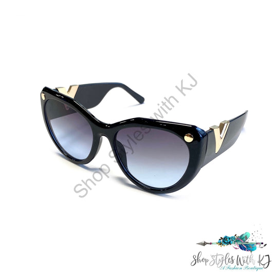 My Retro Cat Eye Sunglasses In Black