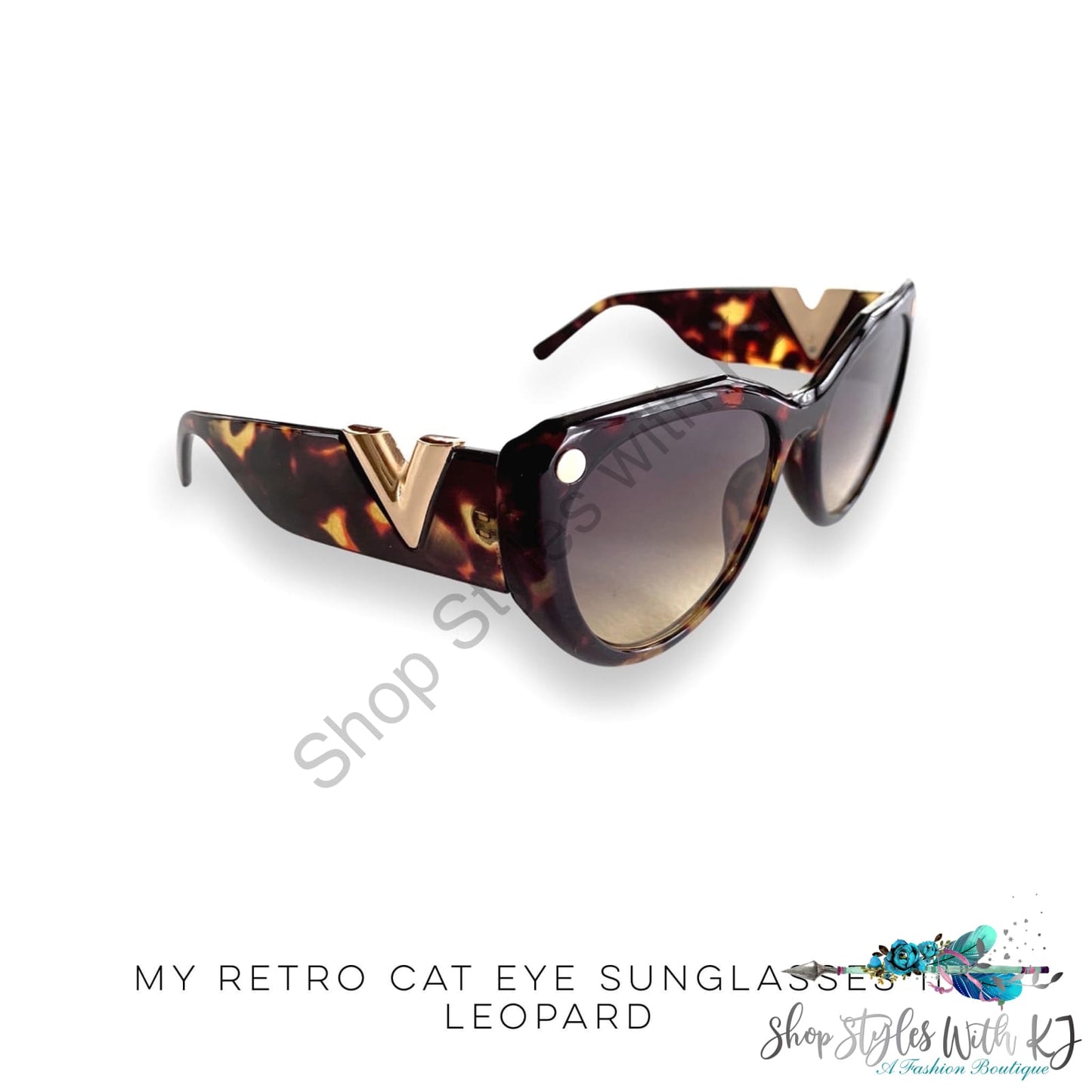 My Retro Cat Eye Sunglasses In Leopard