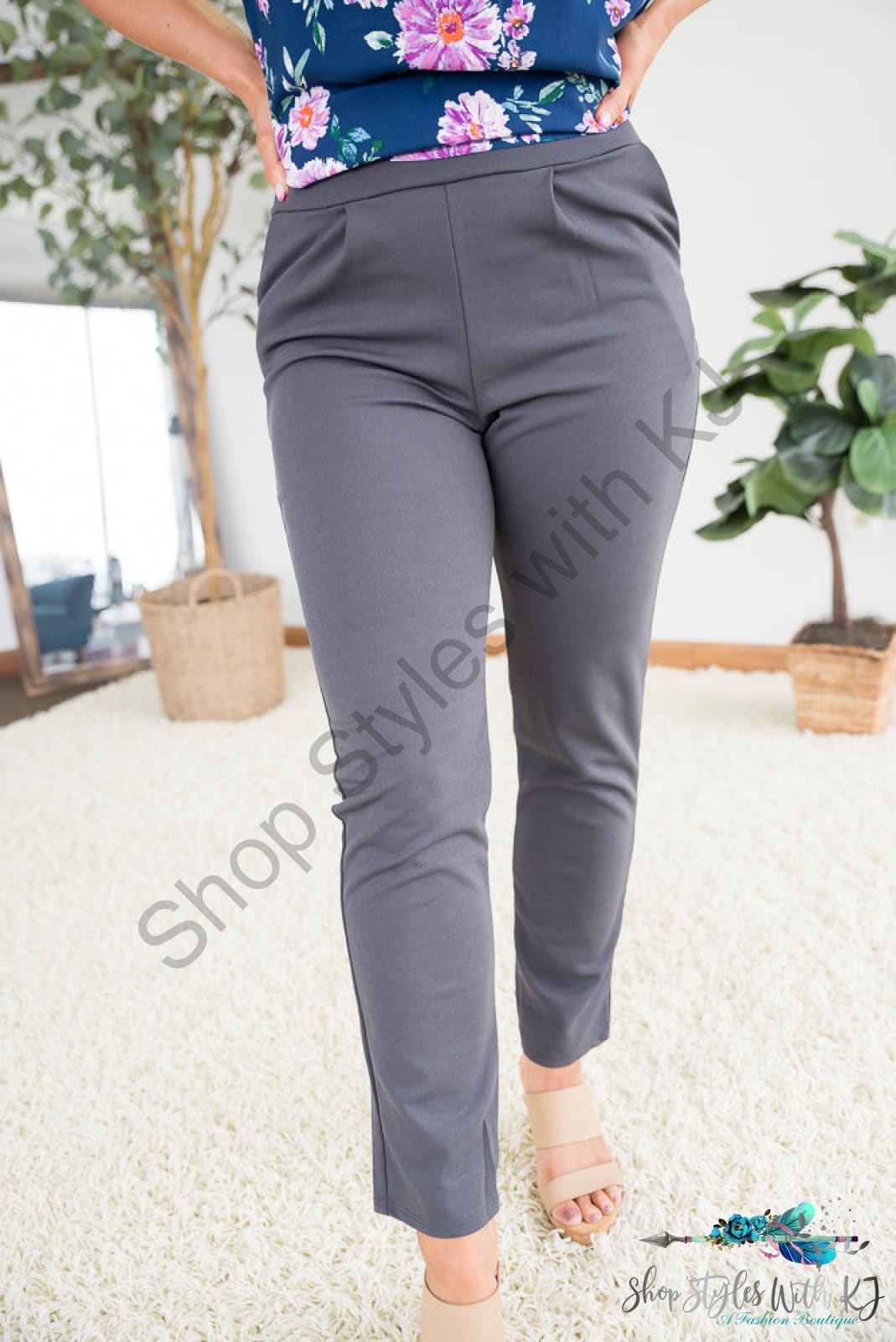 Name Of The Game Pants In Charcoal Heimish