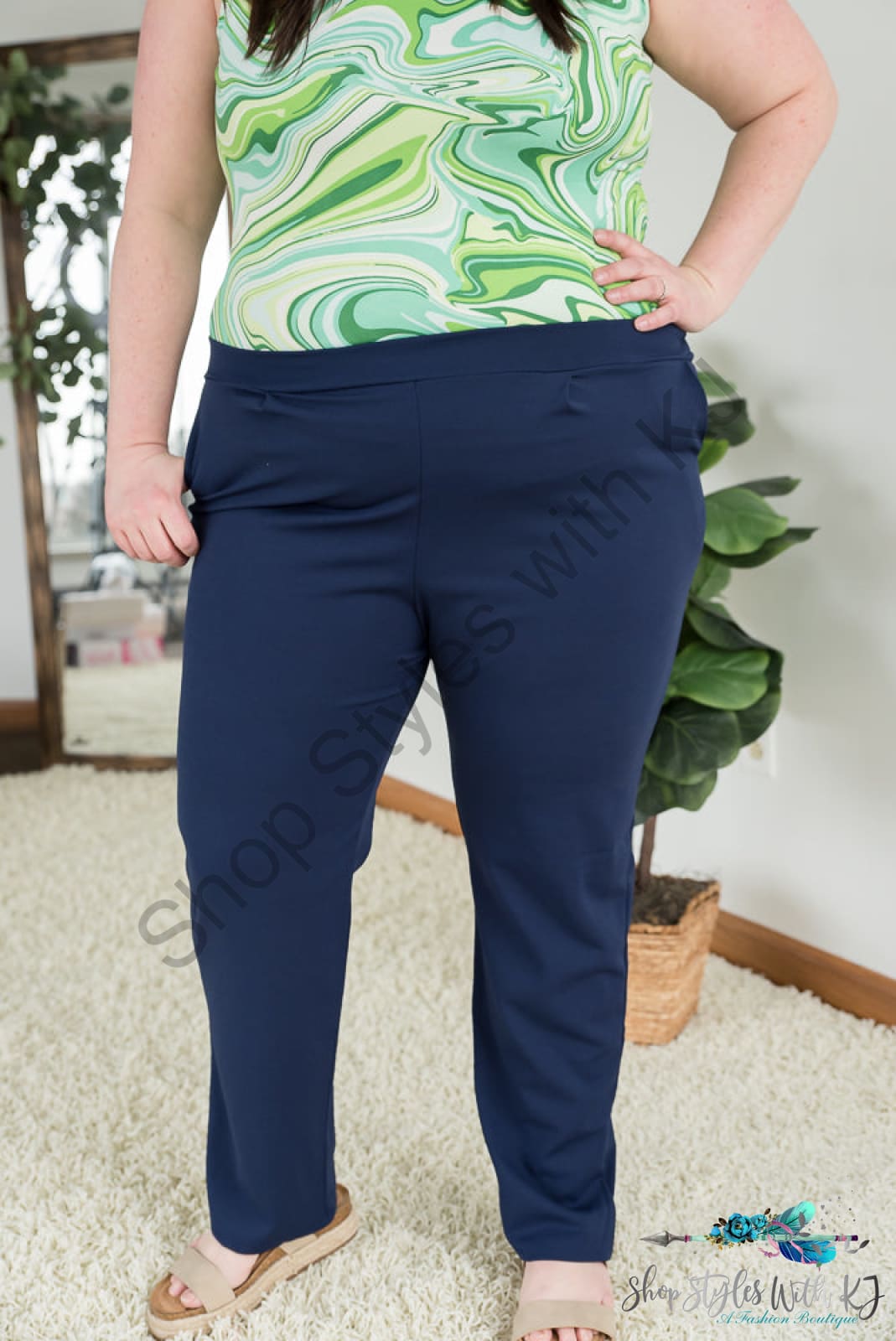 Name Of The Game Pants In Navy Heimish