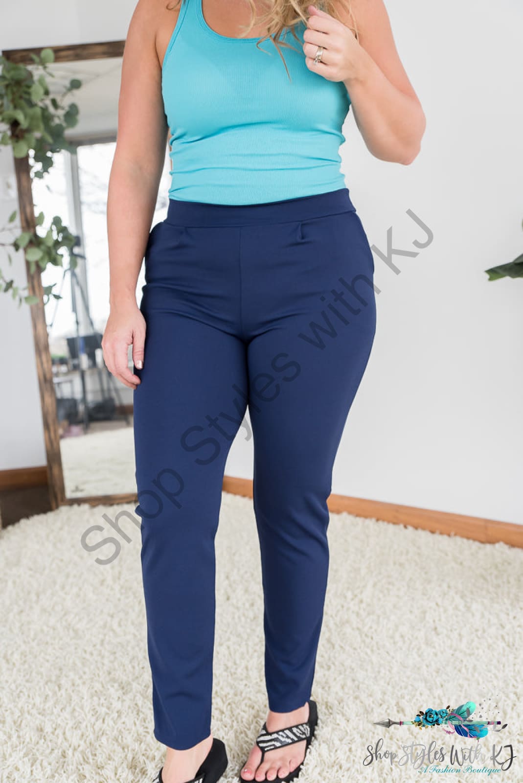 Name Of The Game Pants In Navy Heimish