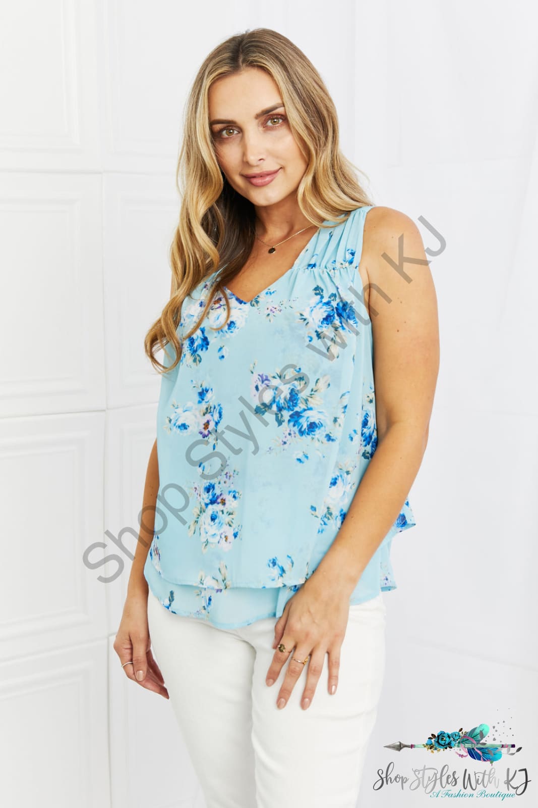 Off To Brunch Floral Tank Top Shirts & Tops