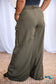 Olive You - Belted Wide Leg Pants, olive wide leg pants with a belt, high waist bottoms
