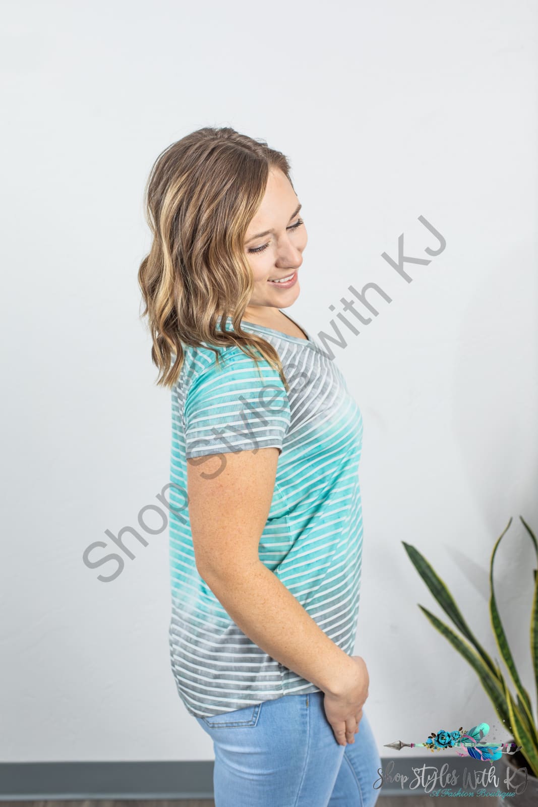 In Stock Olivia Tee - Ocean Stripes Shirts