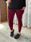 On The Go Leggings In Burgundy Rae Mode