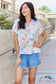 White Birch One And Only Full Size Short Sleve Floral Print Top Shirts & Tops