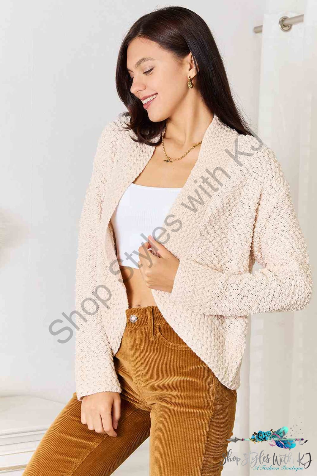 Open Front Long Sleeve Cardigan Sweaters & Cardigans