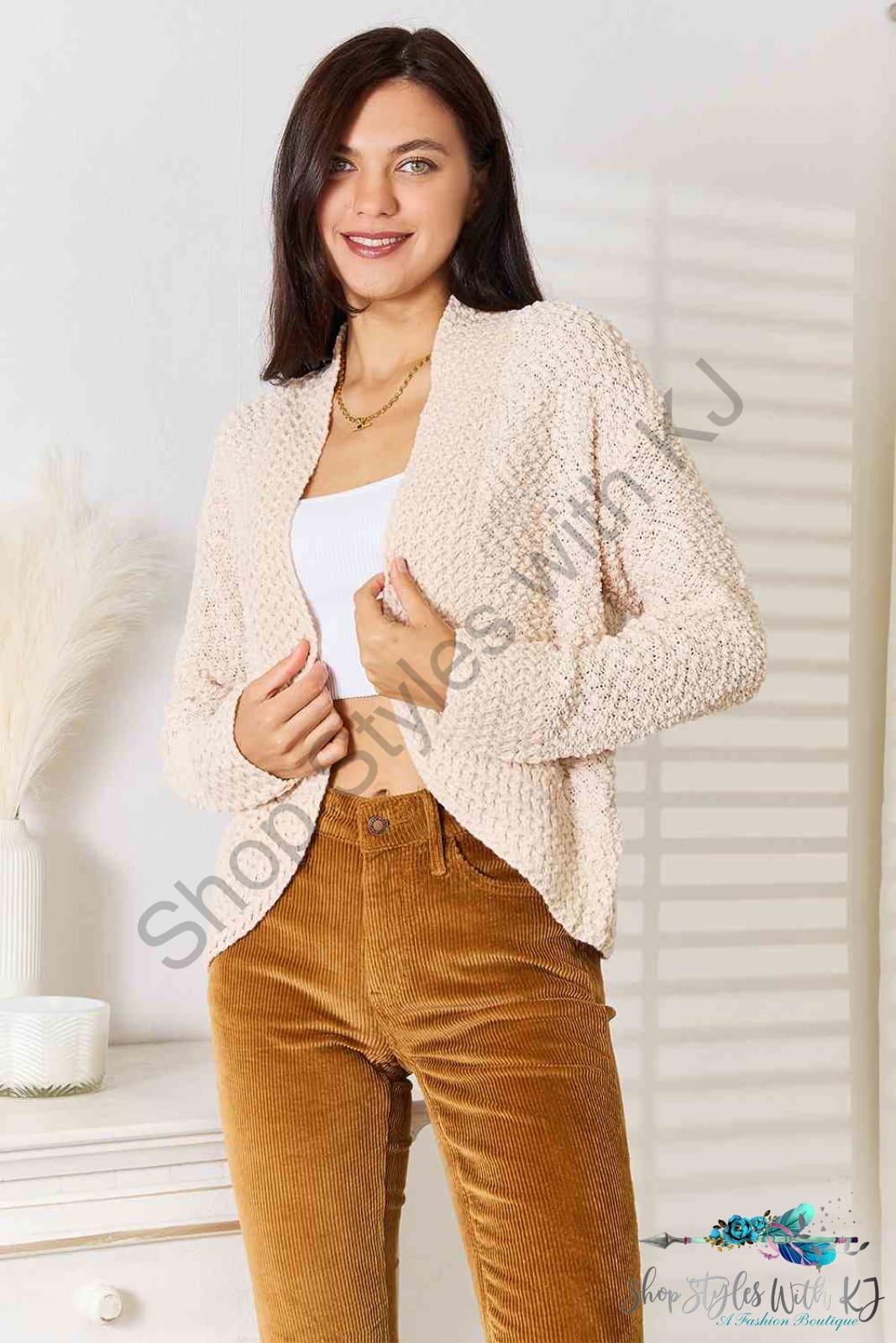 Open Front Long Sleeve Cardigan Sweaters & Cardigans