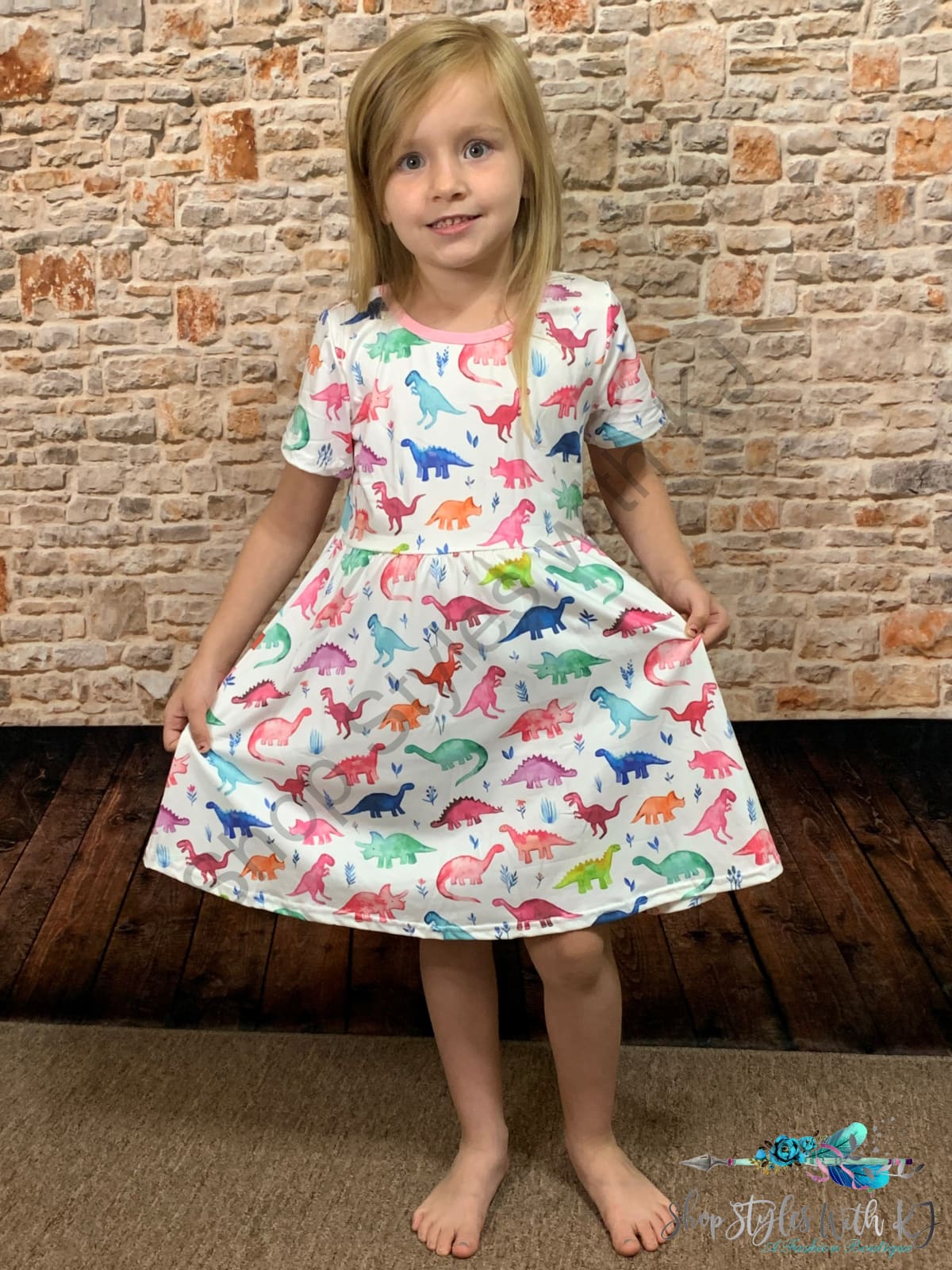 Out In The Wild Dinosaur Dress Kids