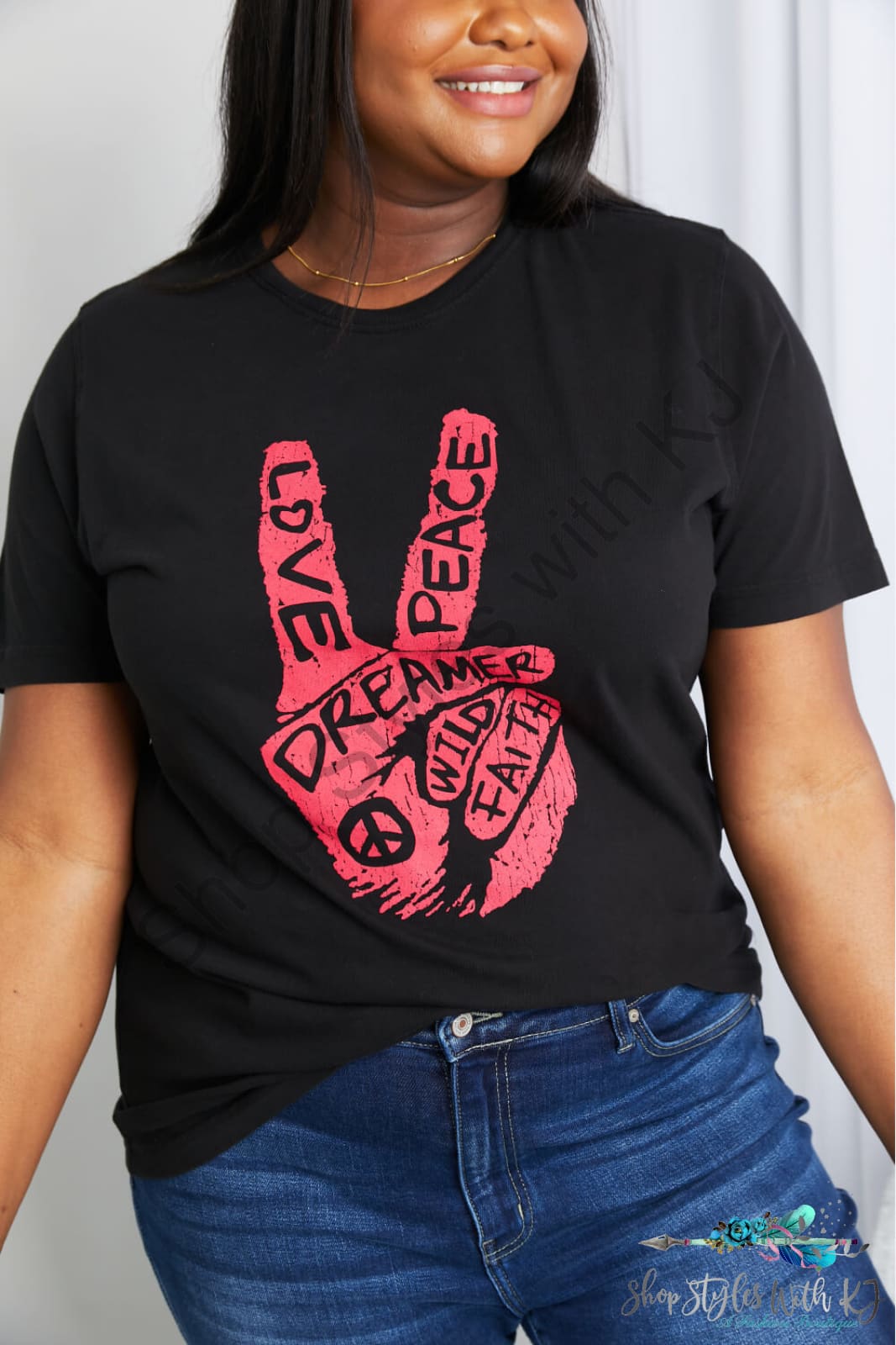 Peace Graphic Tunic T-Shirt Shirts & Tops