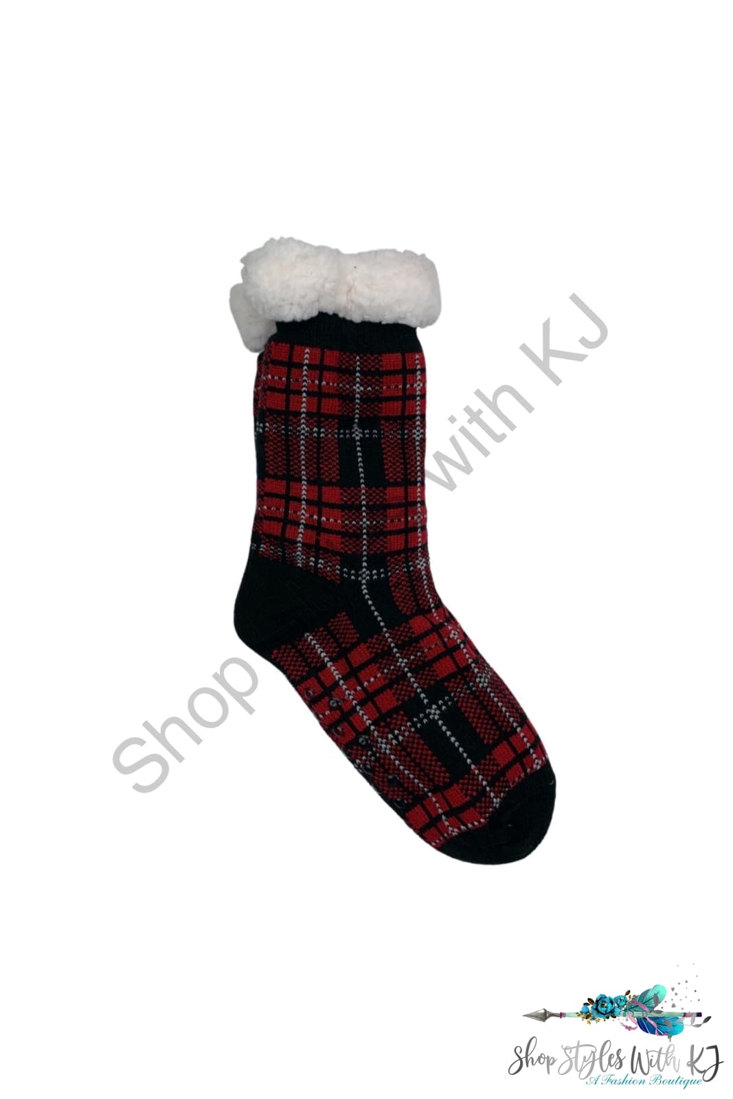 Plaid Fleece Lined Socks Gifts