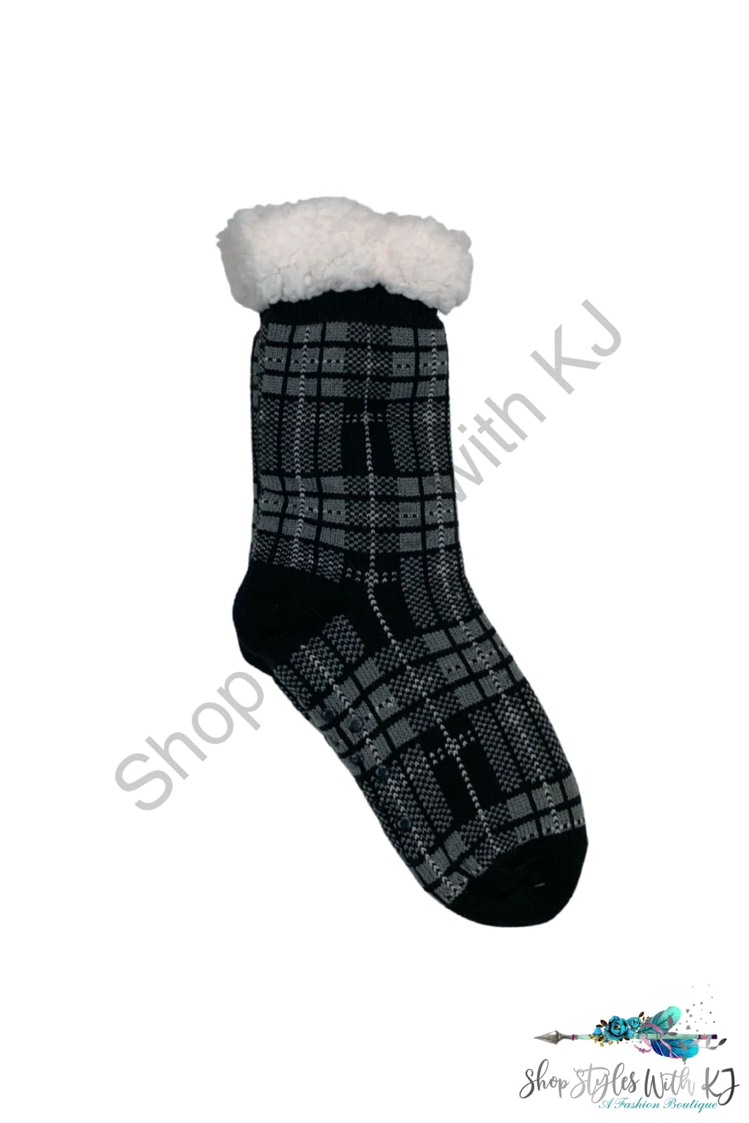 Plaid Fleece Lined Socks Gifts