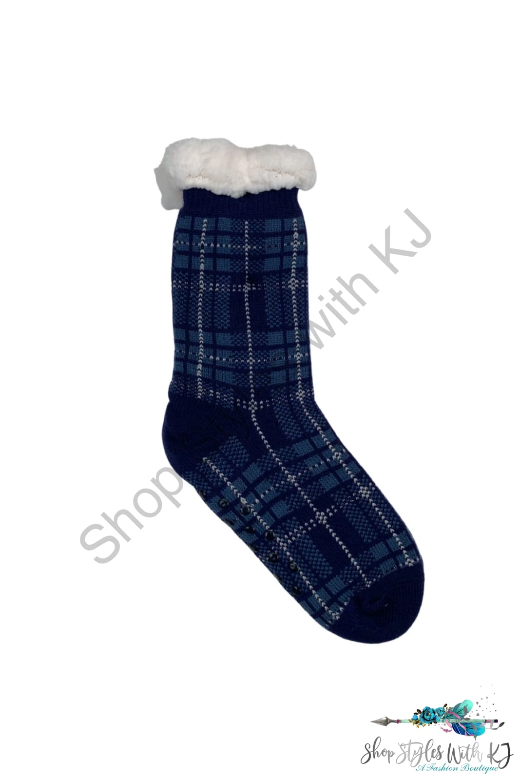 Plaid Fleece Lined Socks Gifts