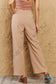 Hyfve Pretty Pleased High Waist Pintuck Straight Leg Pants In Camel