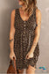 Printed Scoop Neck Sleeveless Buttoned Magic Dress Leopard / S Dresses