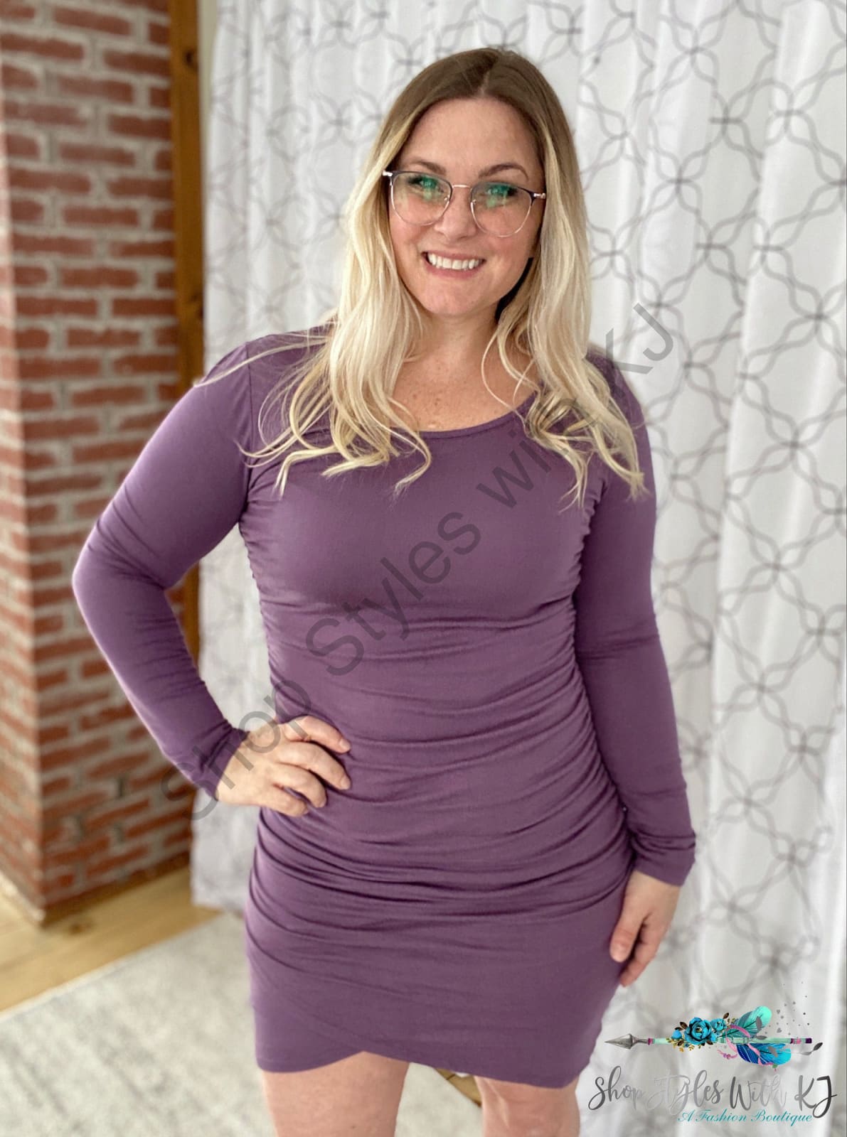 Radiate Beauty Dress In Purple White Birch