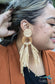 Raffia Fringe Braided Earrings