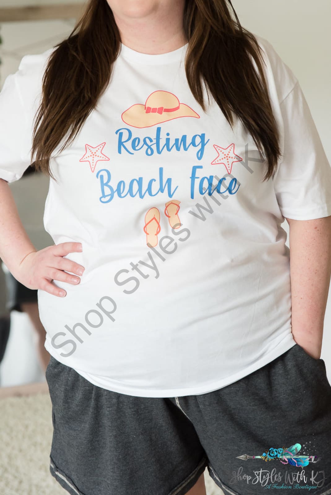 Resting Beach Face Graphic Tee Bt