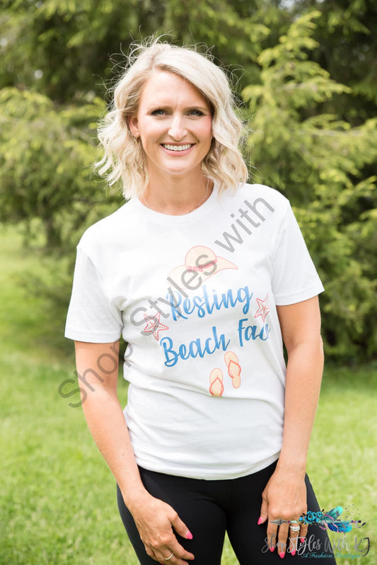 Resting Beach Face Graphic Tee Bt