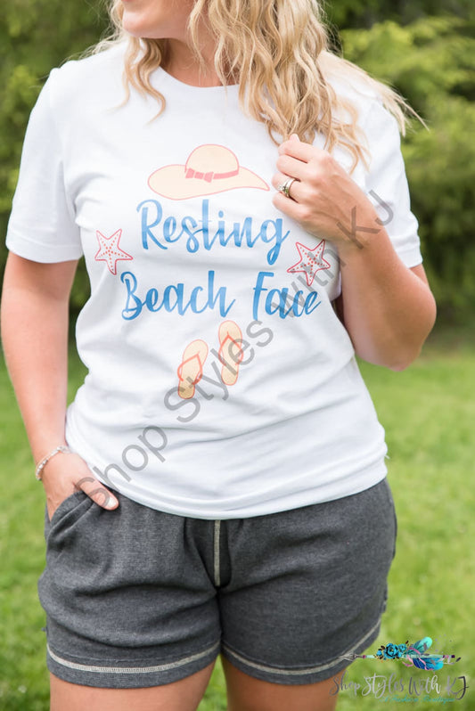 Resting Beach Face Graphic Tee Bt