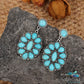 Retro Turquoise Geometric Dangle Earrings & Drop