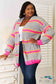 Woven Right Ribbed Long Sleeve Cardigan