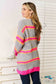 Woven Right Ribbed Long Sleeve Cardigan