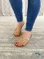 Ritzy Glitter Sandals In Rose Gold Miami Shoes