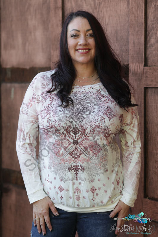 Rustic Charm Mandala Pullover Lastcall