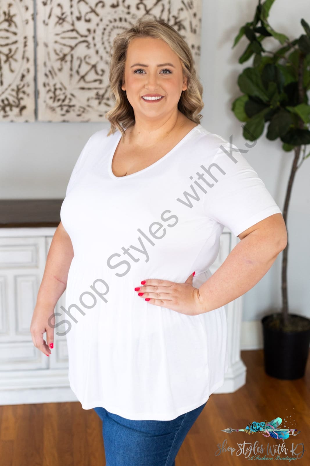 In Stock Sarah Ruffle Top - White Tops