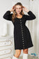 Double Take Scoop Neck Empire Waist Long Sleeve Magic Dress