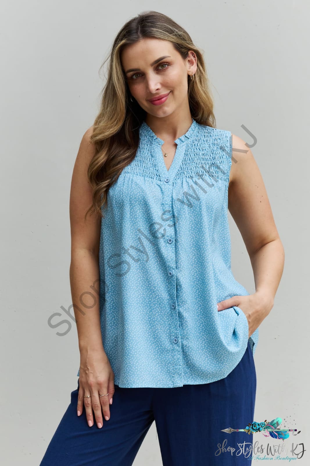 She Means Business Ruffled Floral Flare Shirt Shirts & Tops