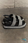 Qupid Shine On Platform Rhinestone Slingback Sandal Shoes