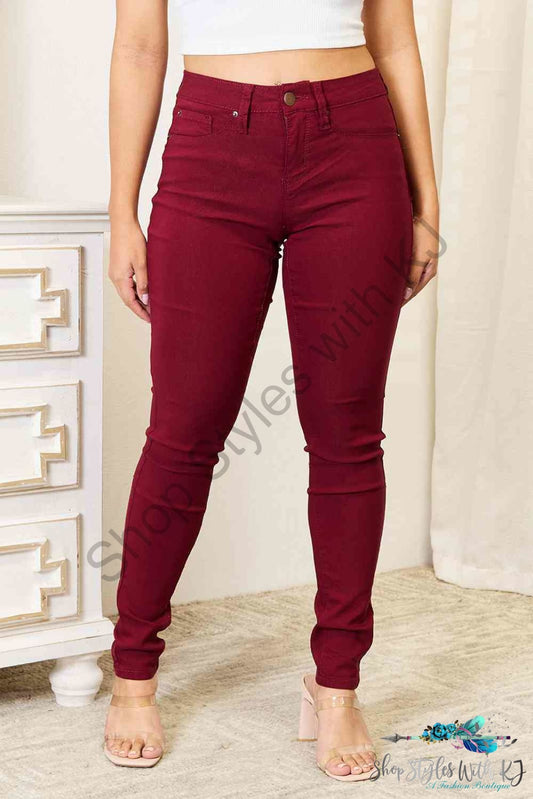 Ymi Jeanswear Skinny Jeans With Pockets Wine / S