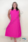 Be Stage Sleeveless Airflow A-Line Maxi Dress Magenta / S Dresses