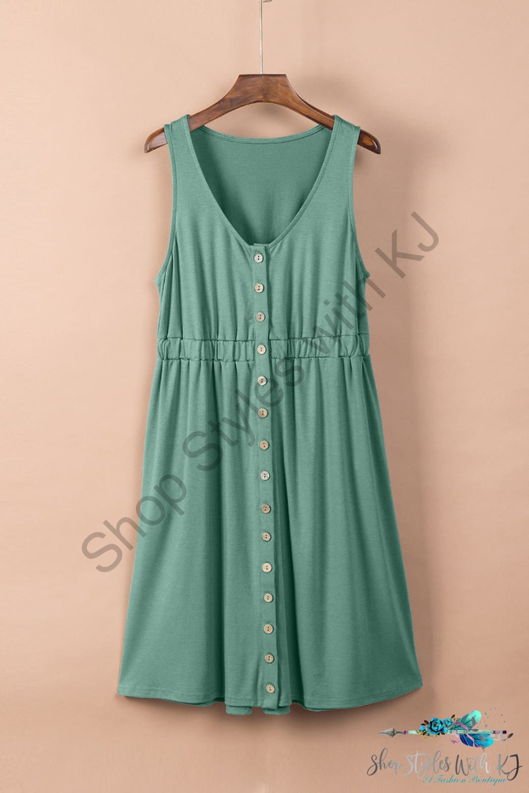 Sleeveless Button Down Mini Dress Dresses