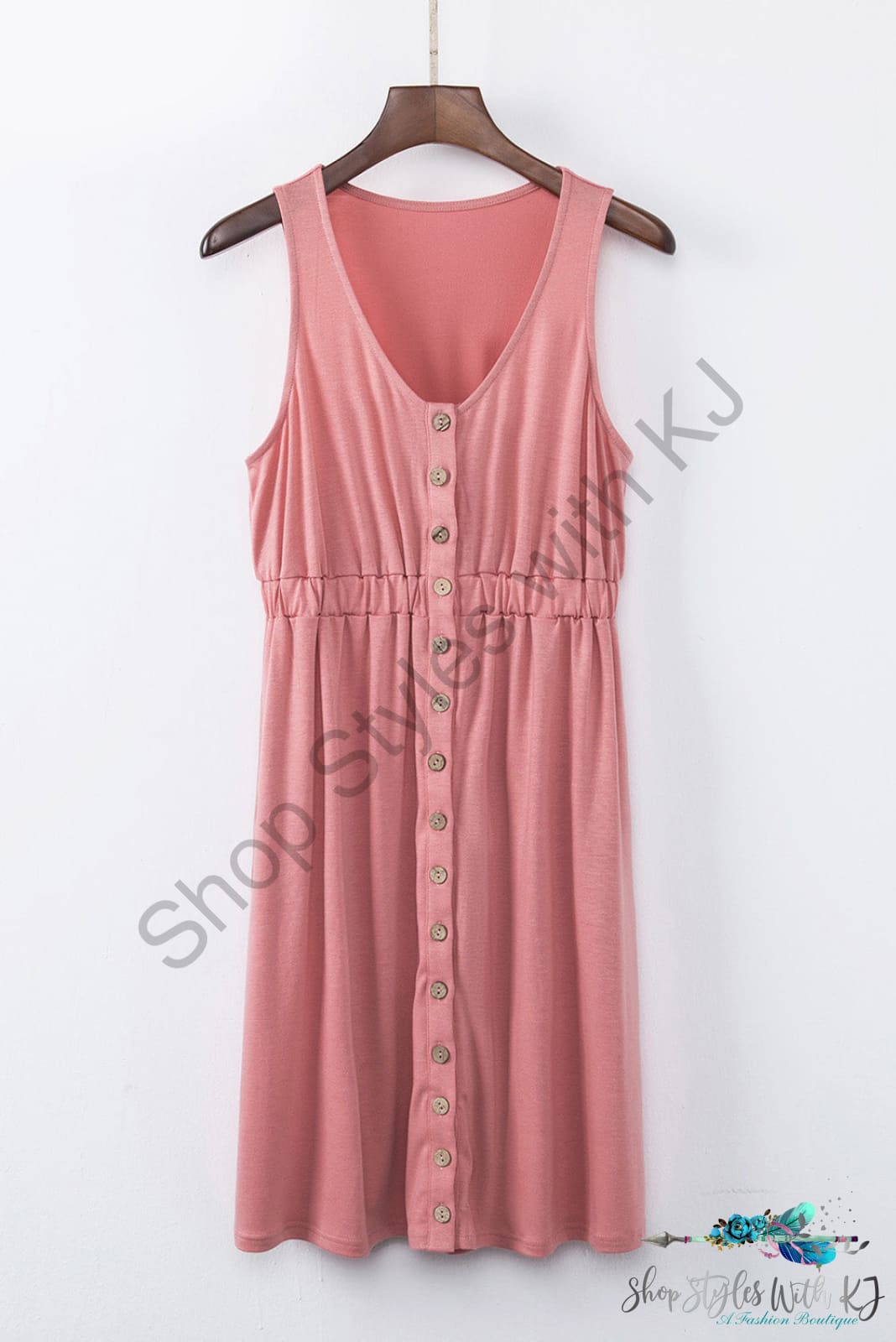 Sleeveless Button Down Mini Dress Dresses