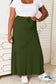 Soft Rayon Drawstring Waist Maxi Skirt Green / S Skirts