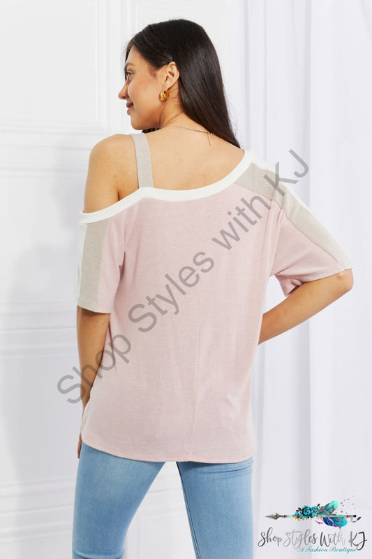 Something Simple Cold Shoulder Tee Shirts & Tops